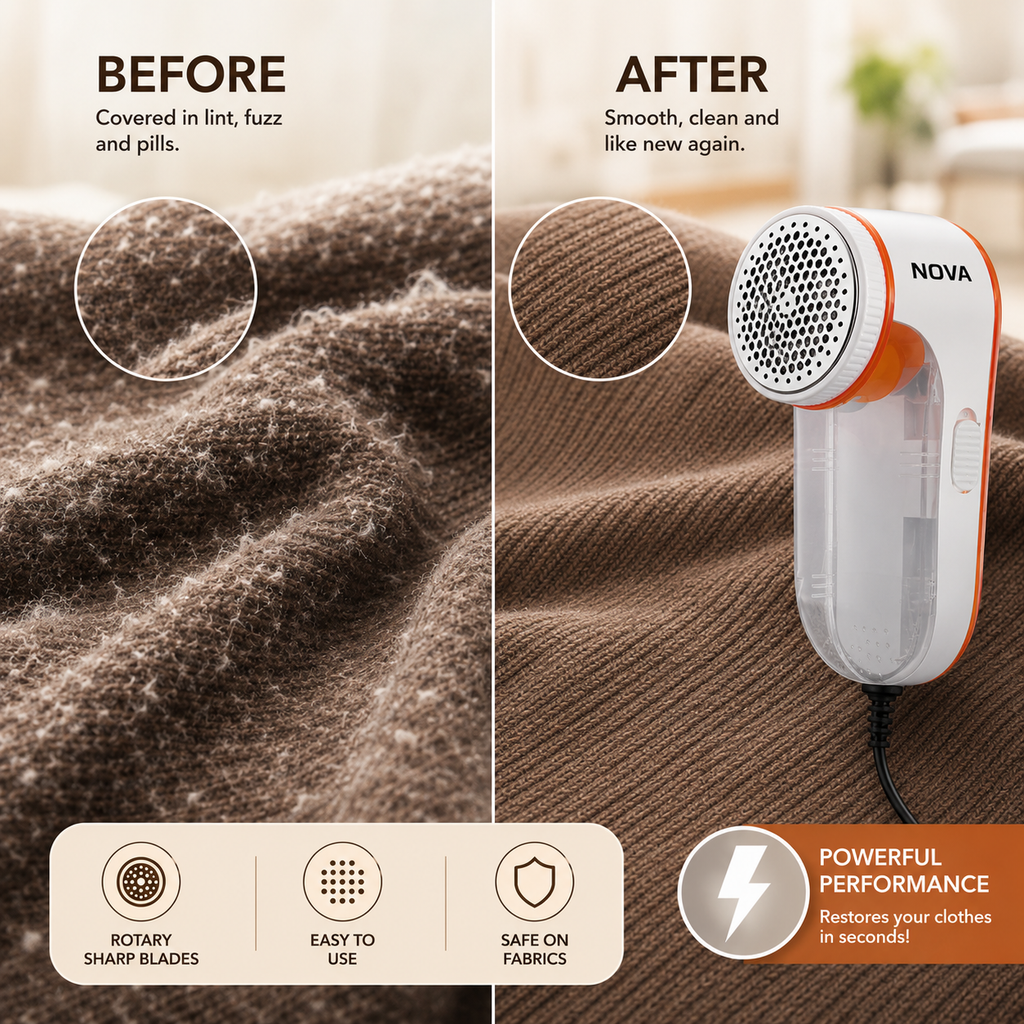 NONALIN Electric Lint Remover — Fabric Shaver & Pilling Remover